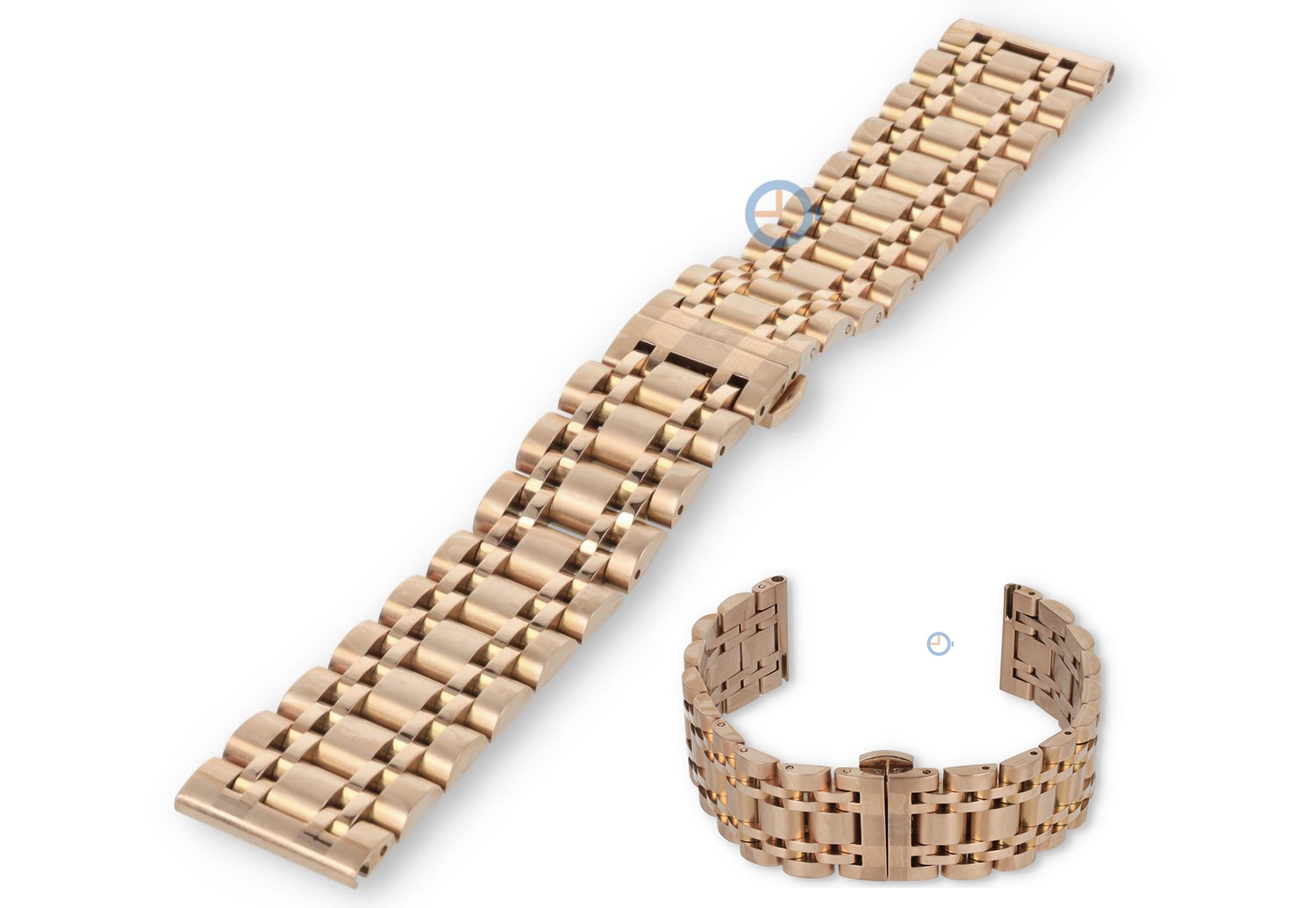 Stalen horlogeband 22mm - rosegold