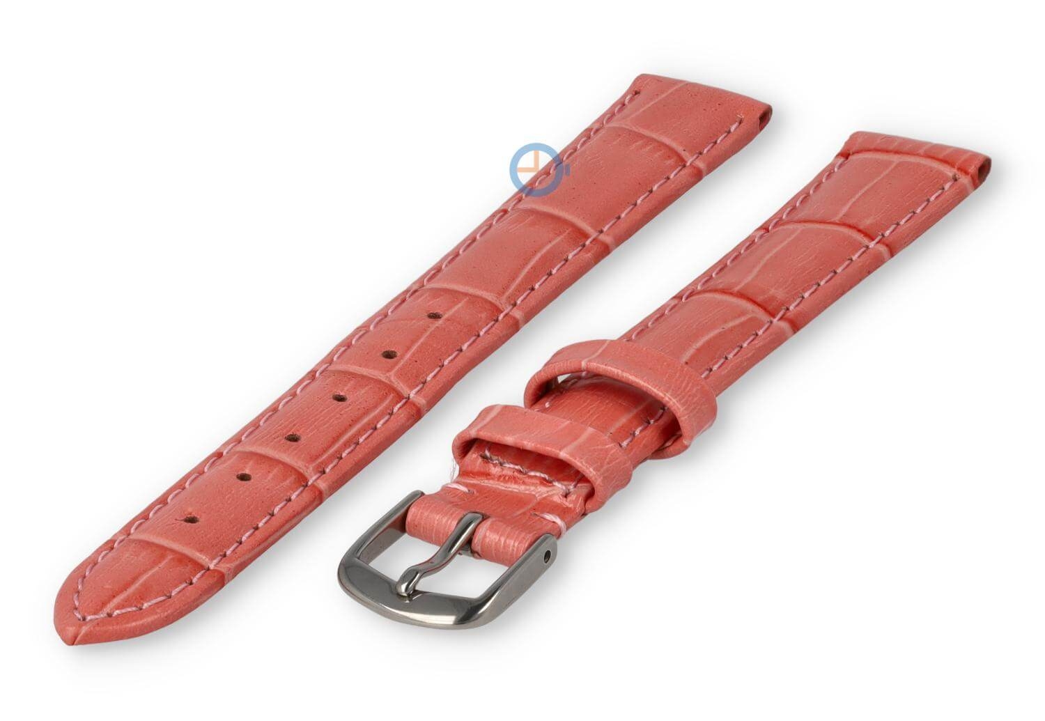 XL horlogeband van leer - 14mm - zalmroze
