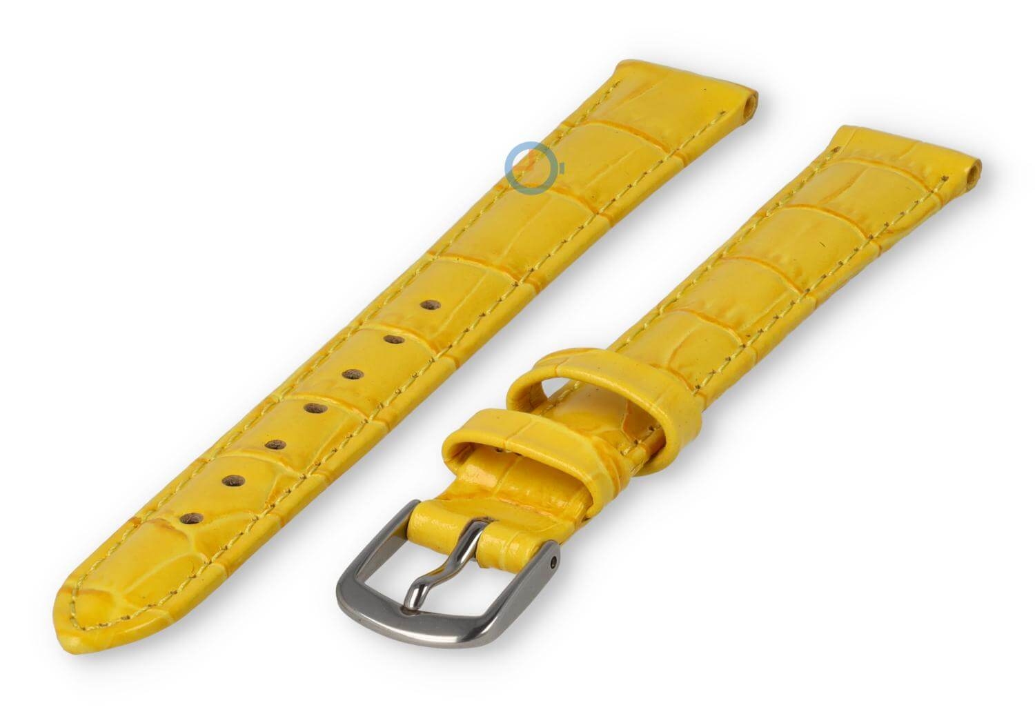 XL horlogeband van leer - 14mm - geel