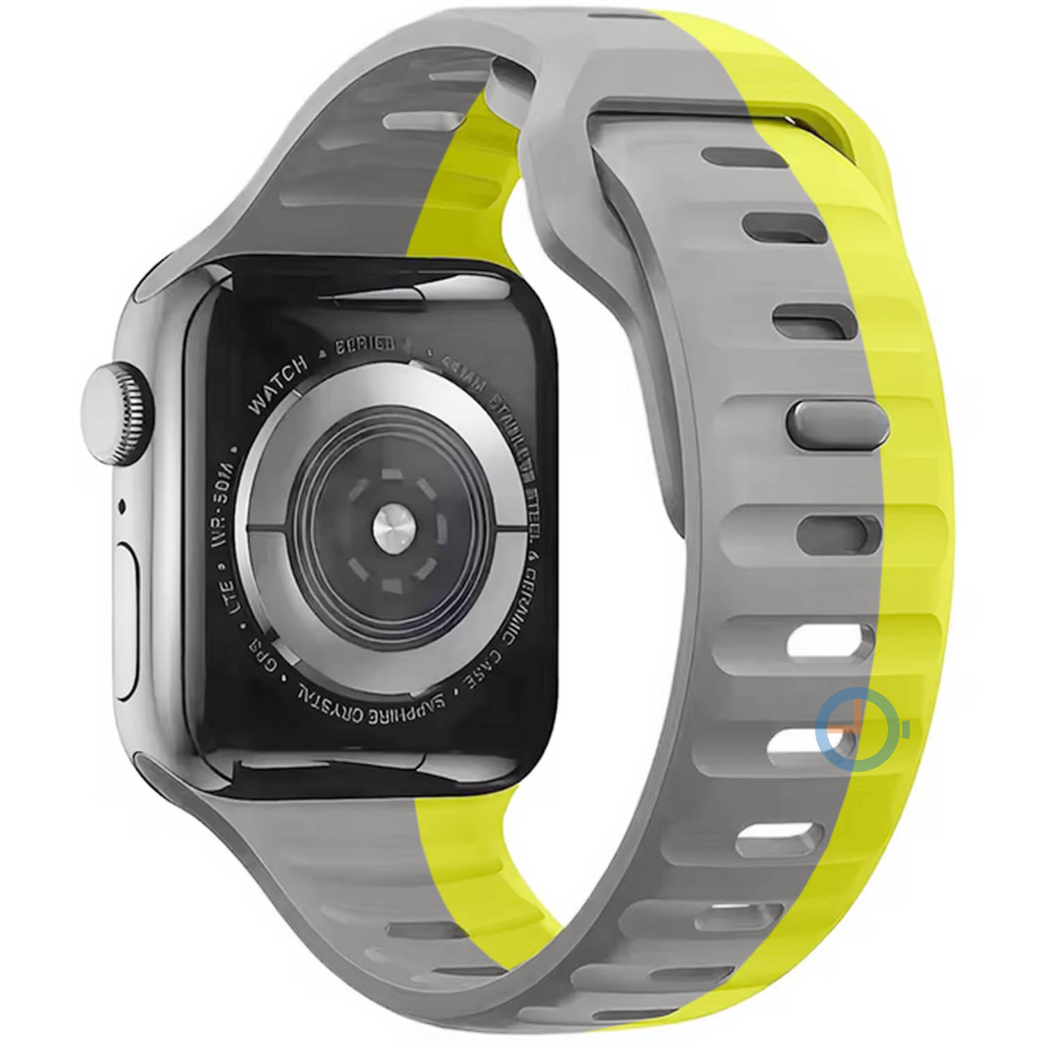 Siliconen horlogebandje Apple Watch 45mm - grijs felgroen