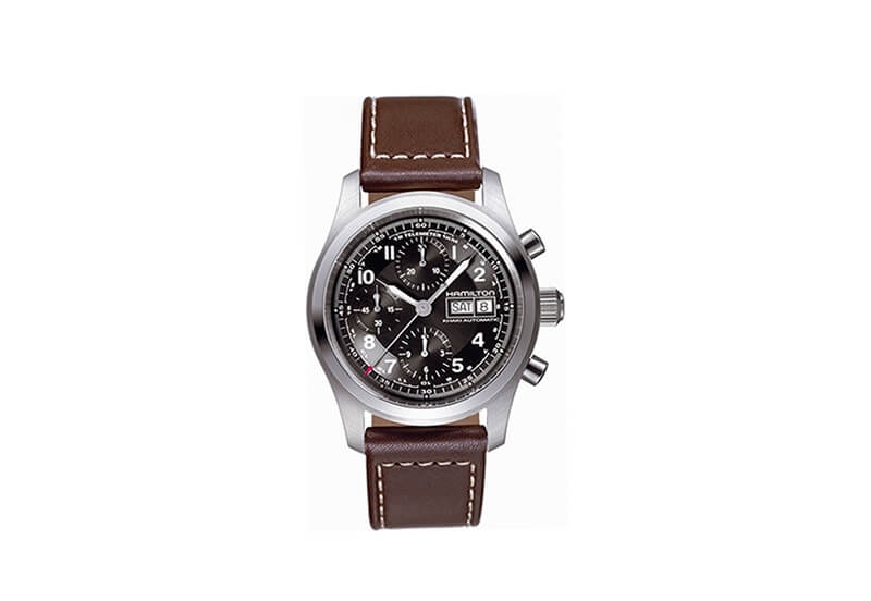 Hamilton horlogeband H71556537 - bruin leer