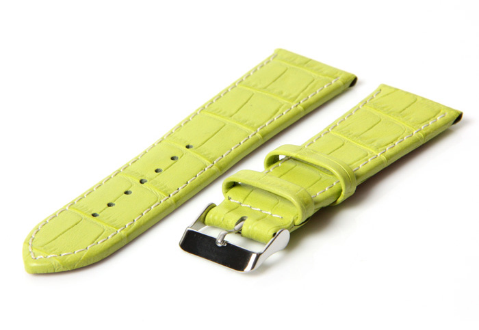 Horlogeband 28mm croco groen