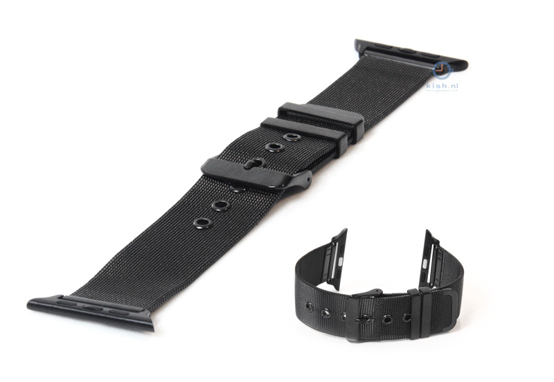Apple watch horlogeband zwart milanees (42mm/44mm)