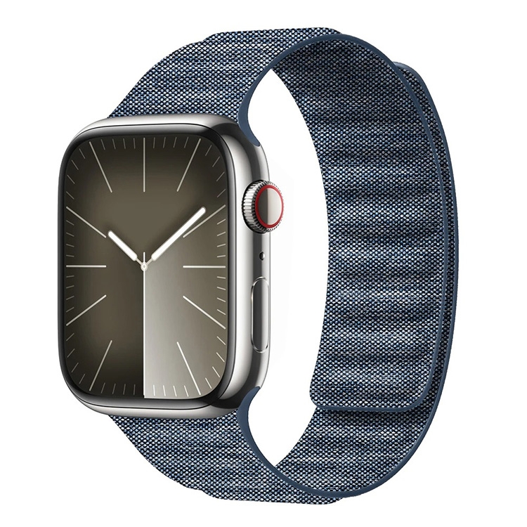 Denim Nylon Magnetic Bandje - Apple Watch 41mm - blue