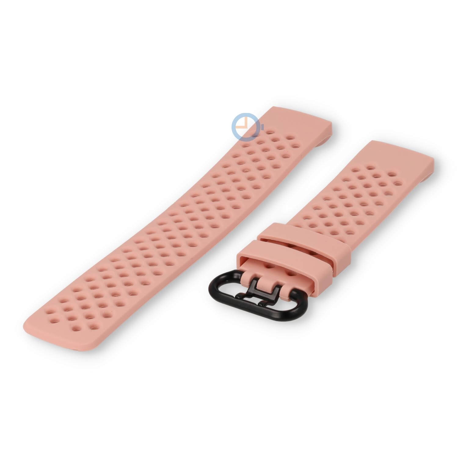 Fitbit Charge 3 perforated horlogeband roze - Maat: L