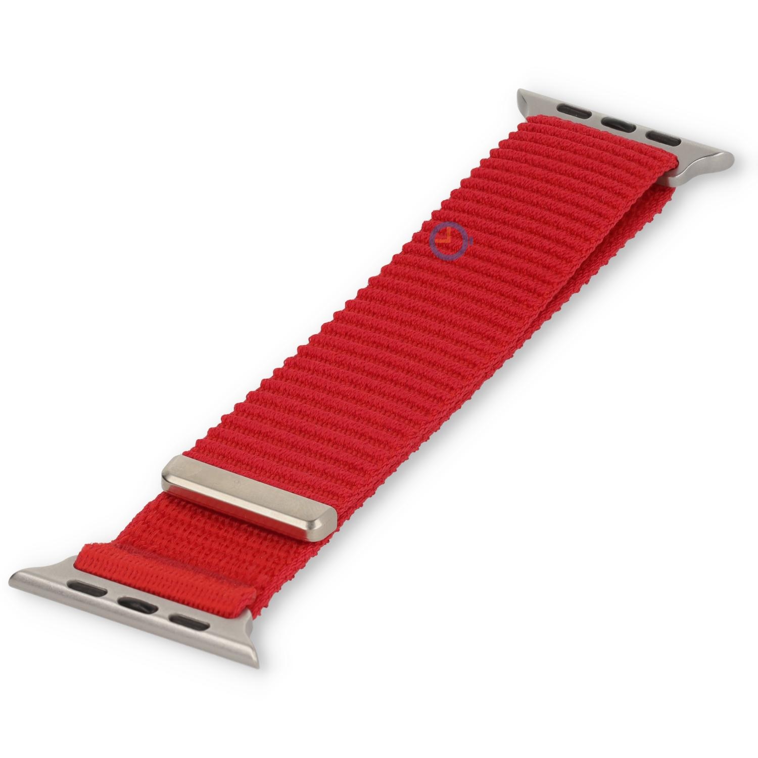 Geweven bandje Apple Watch 45mm - rood