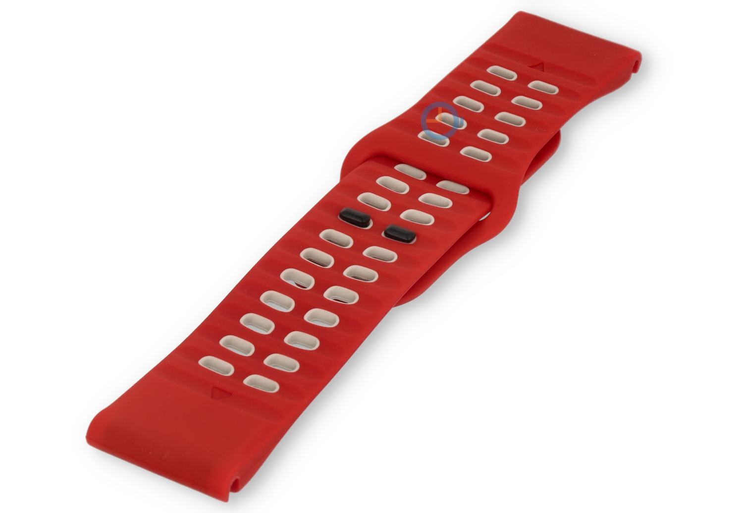 Ademende horlogeband van siliconen - 26mm - red/white