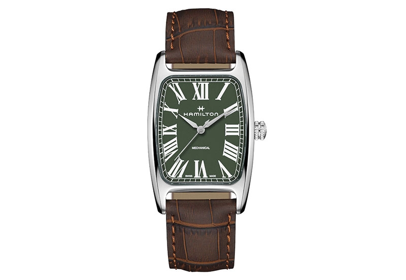 Hamilton horlogeband H13519561 - bruin leer