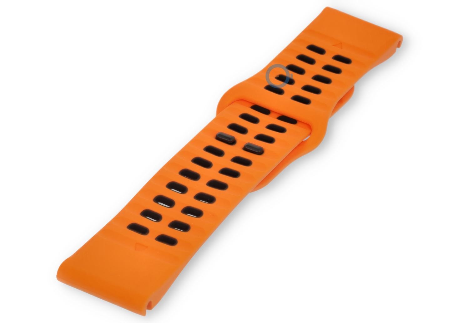 Ademende horlogeband van siliconen - 26mm - orange/black