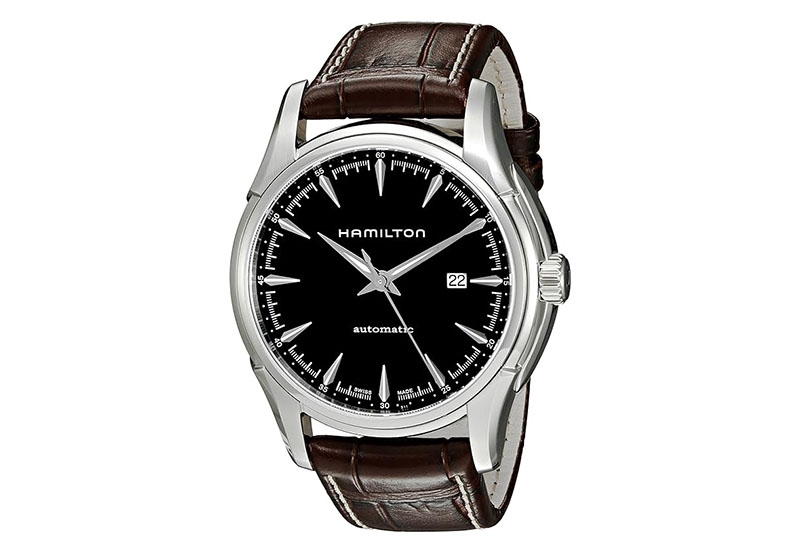 Hamilton horlogeband H32715531 - bruin leer
