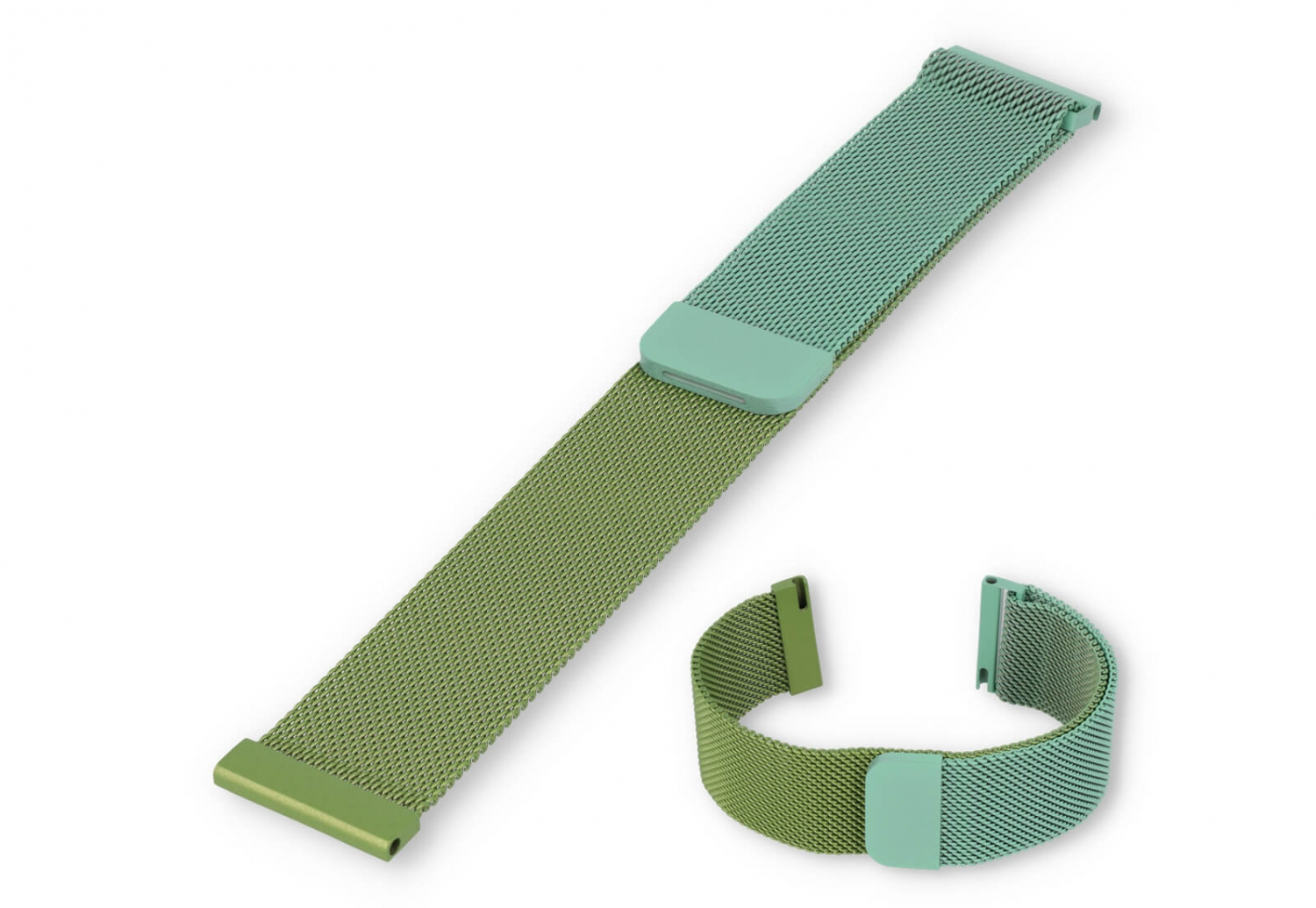 Milanese 20mm horlogeband - groen/mintgroen