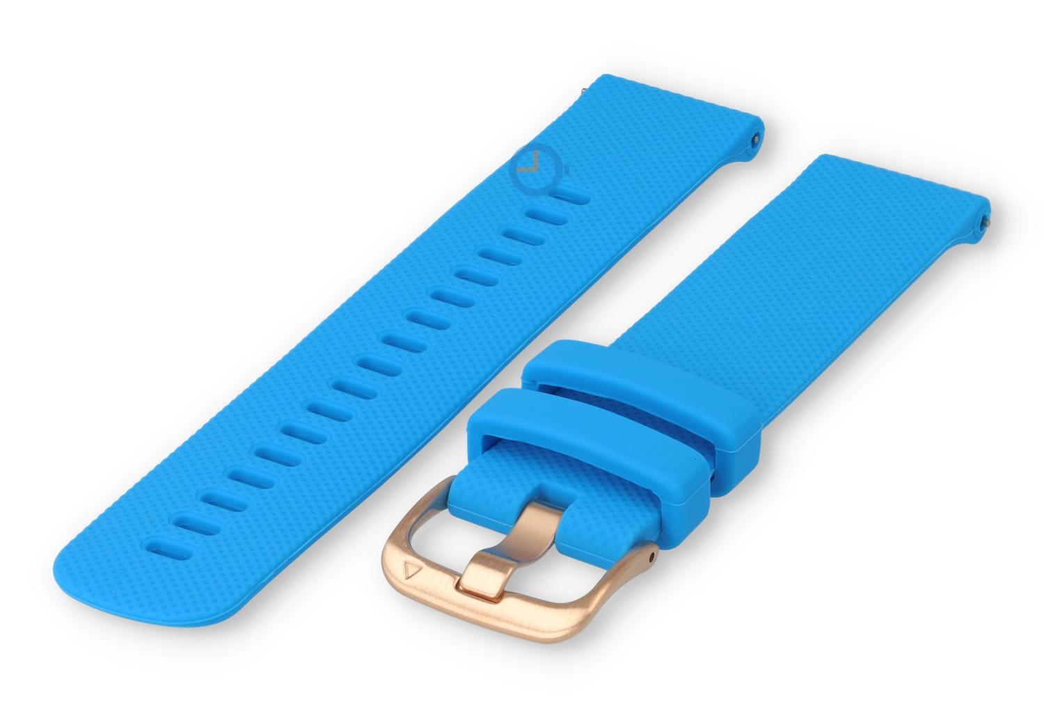 Siliconen sporthorloge band 20mm - lichtblauw