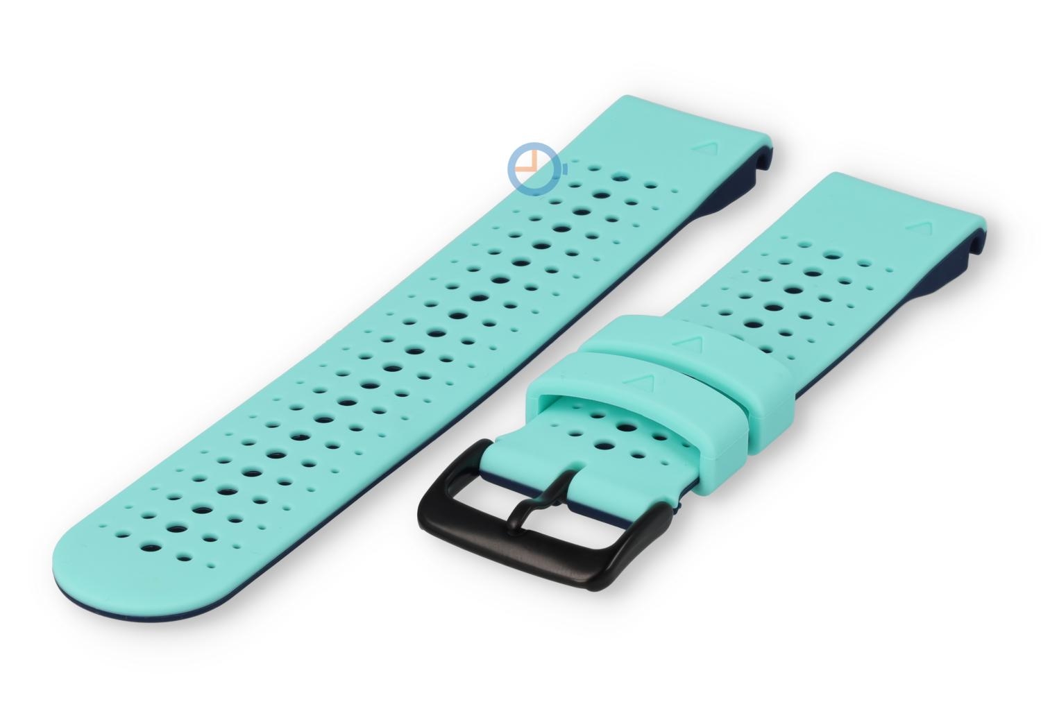 QuickFit 22mm bandje - Garmin Fenix 7 - mintgroen/blauw