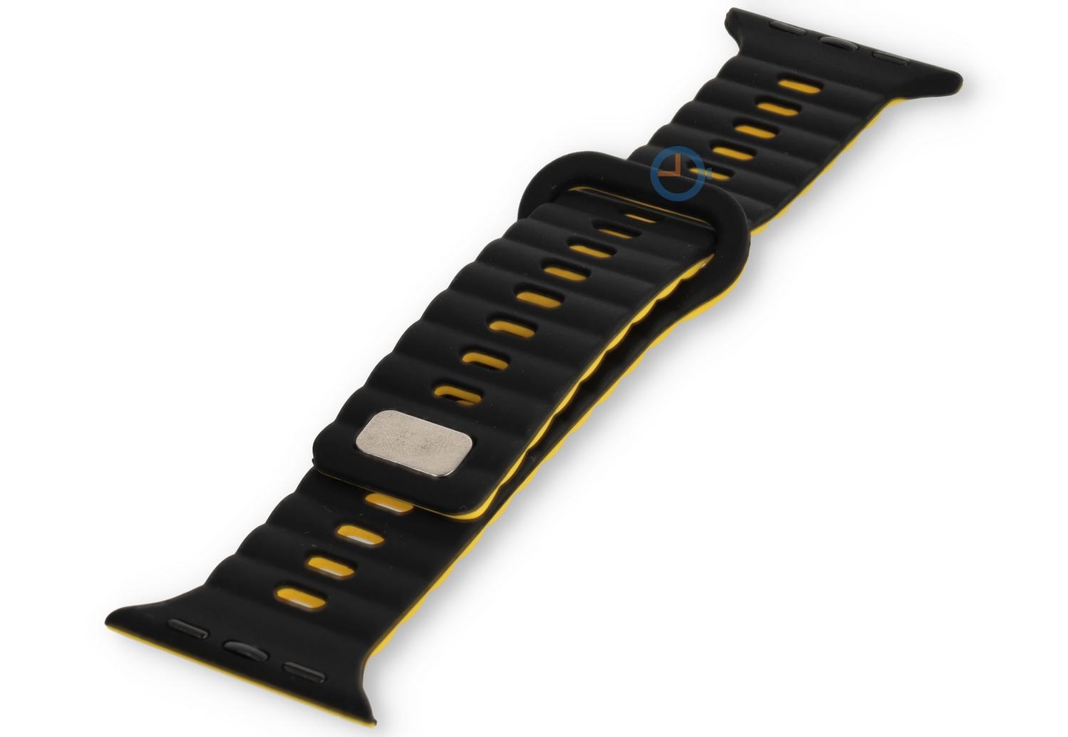 Apple Watch 41mm bandje - Black Yellow