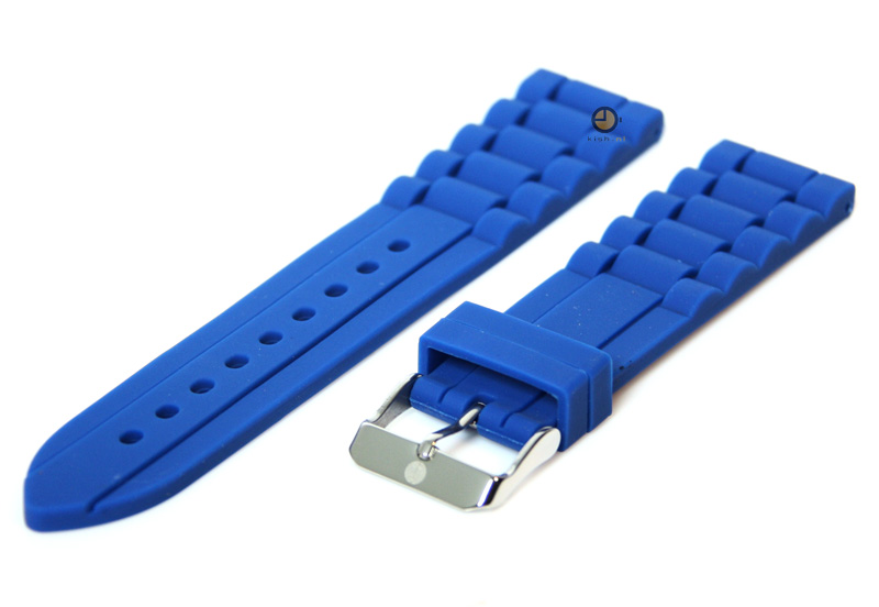 Siliconen horlogeband 22mm blauw