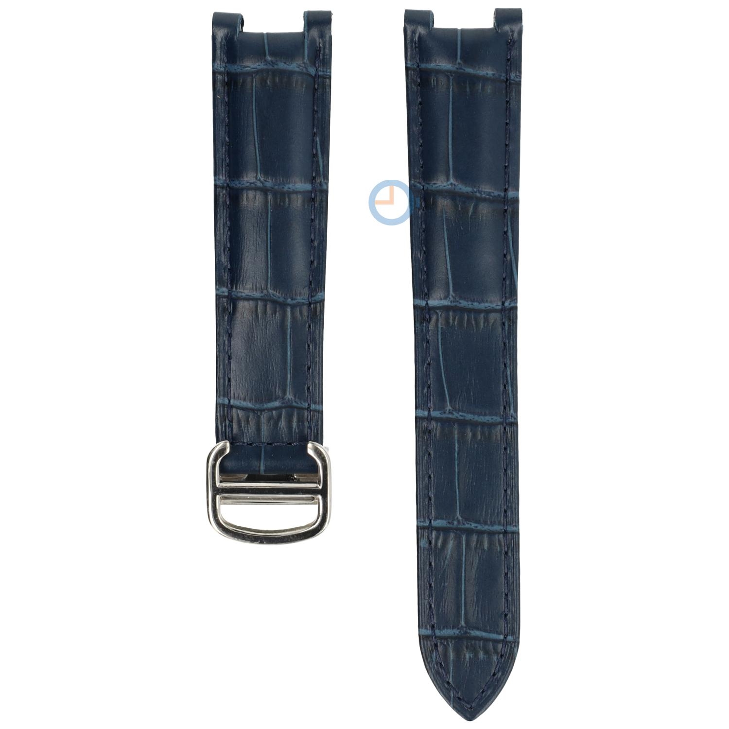 Horlogeband Cartier Pasha - 18/10 - blauw met zilver