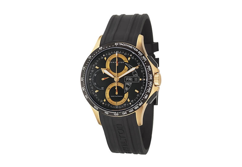 Hamilton horlogeband H64646331 - zwart siliconen