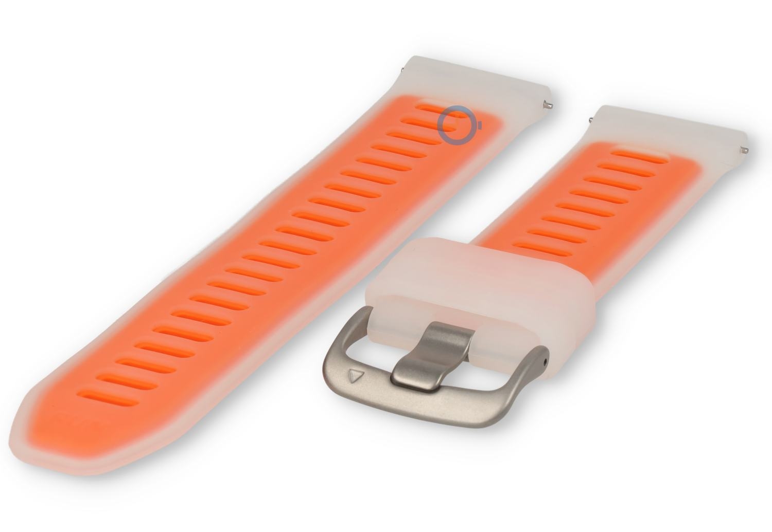 22mm horlogeband Suunto Run - transparant/oranje
