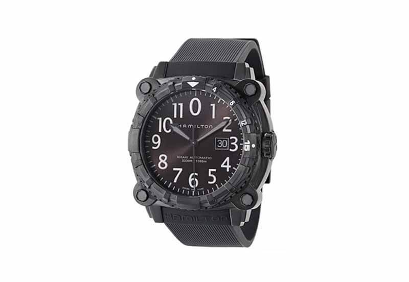 Hamilton horlogeband H78575383 - zwart siliconen