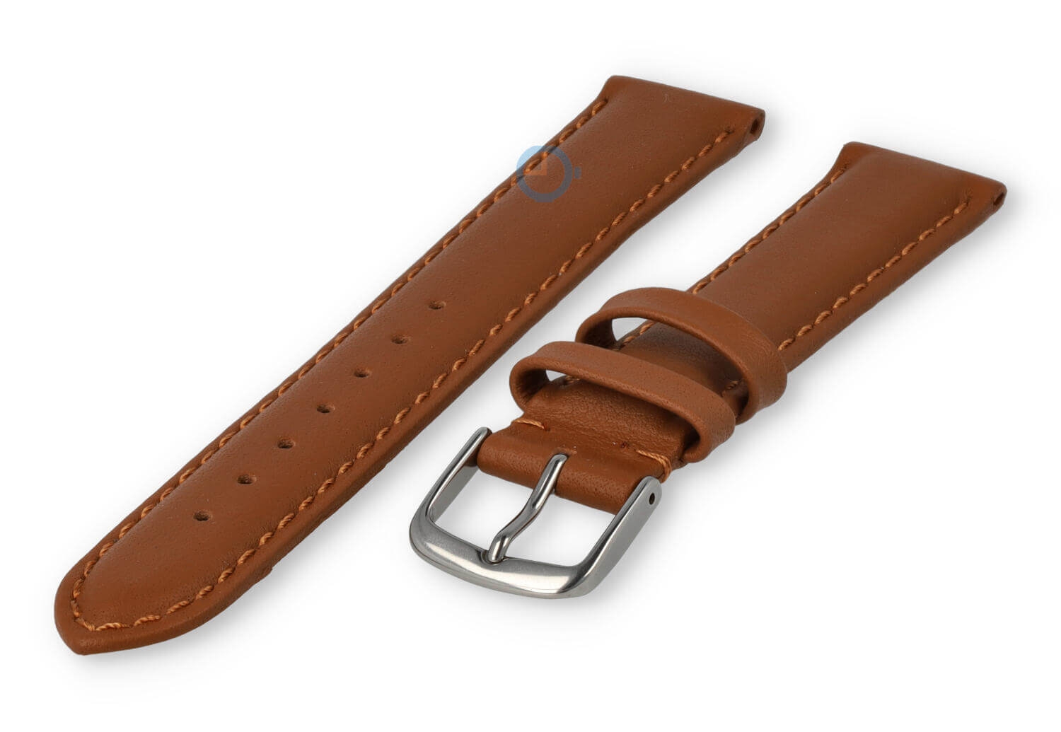 Oneven maat horlogeband leer - 13mm - cognacbruin