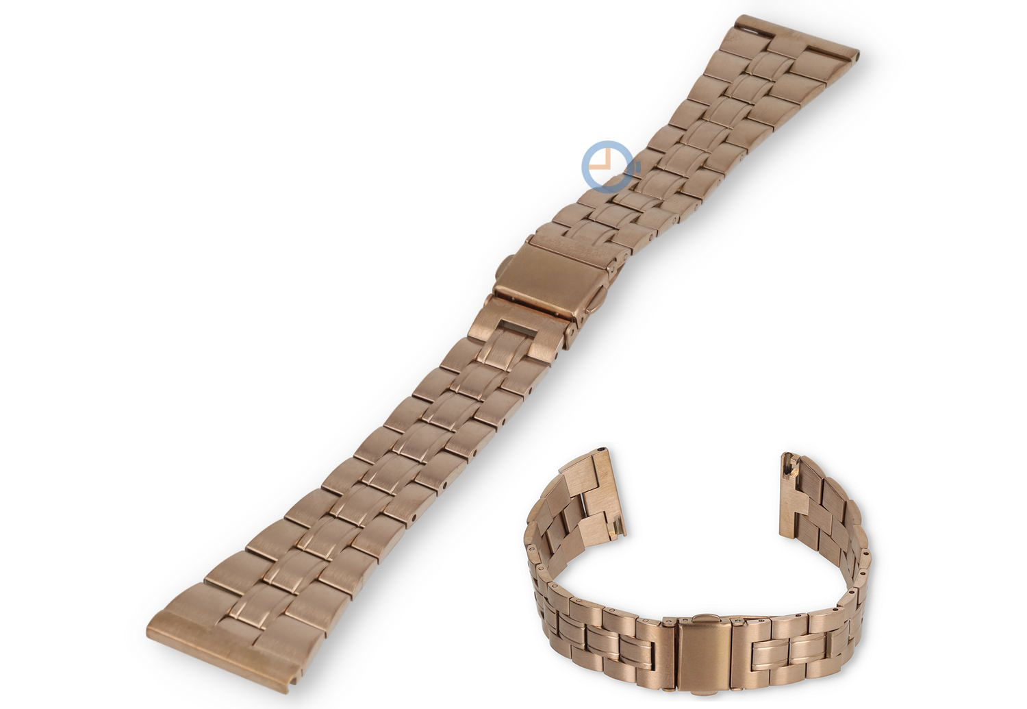 22/18mm horlogeband mat staal - rosegold