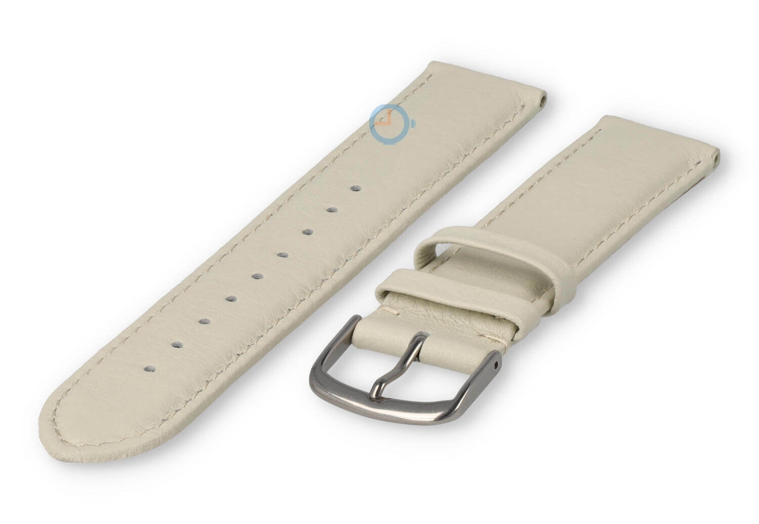 20mm horlogeband glad leer - zand