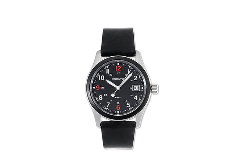 Hamilton horlogeband H68421333 - zwart siliconen