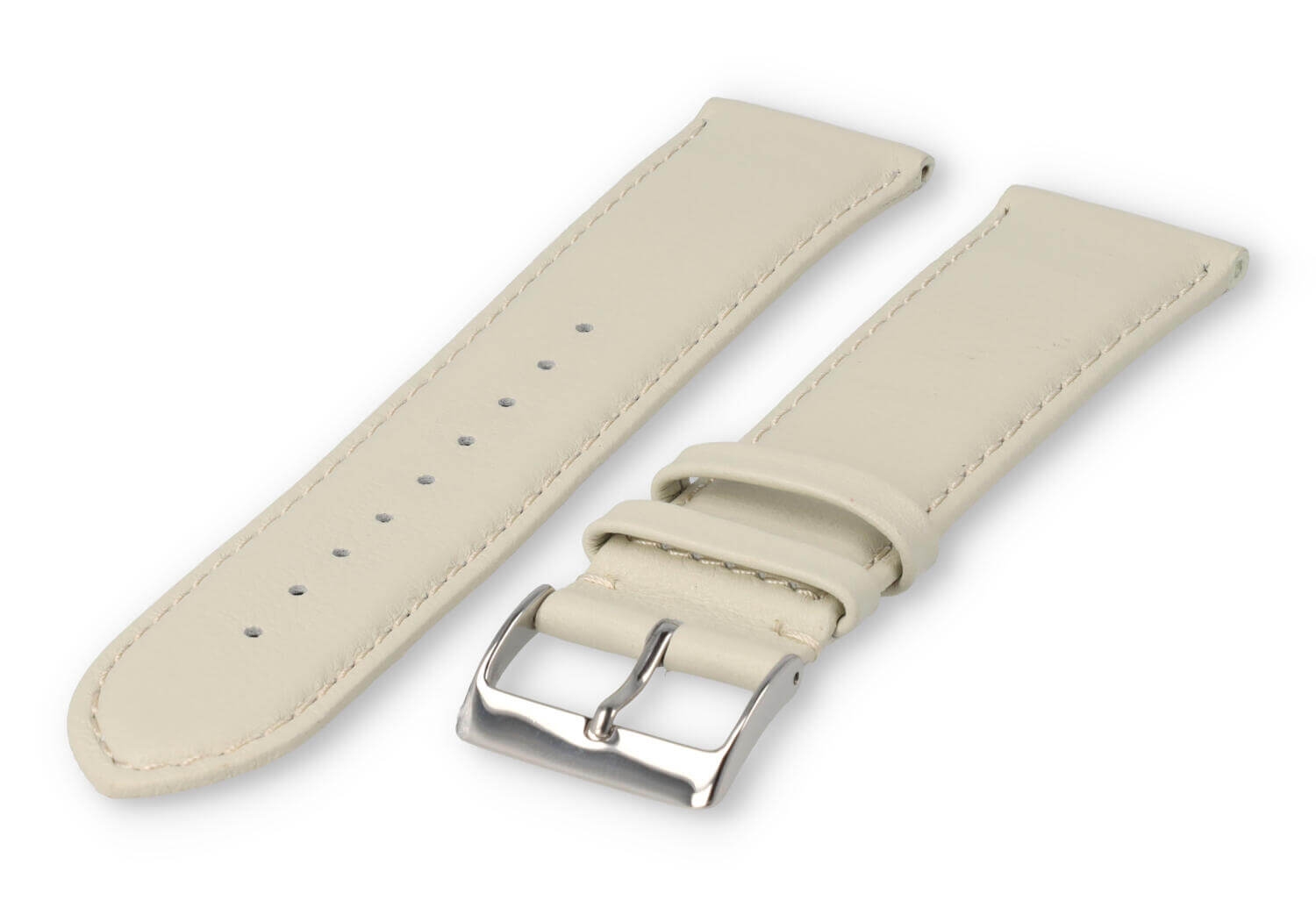 XL horlogeband glad leer - 26mm - zand