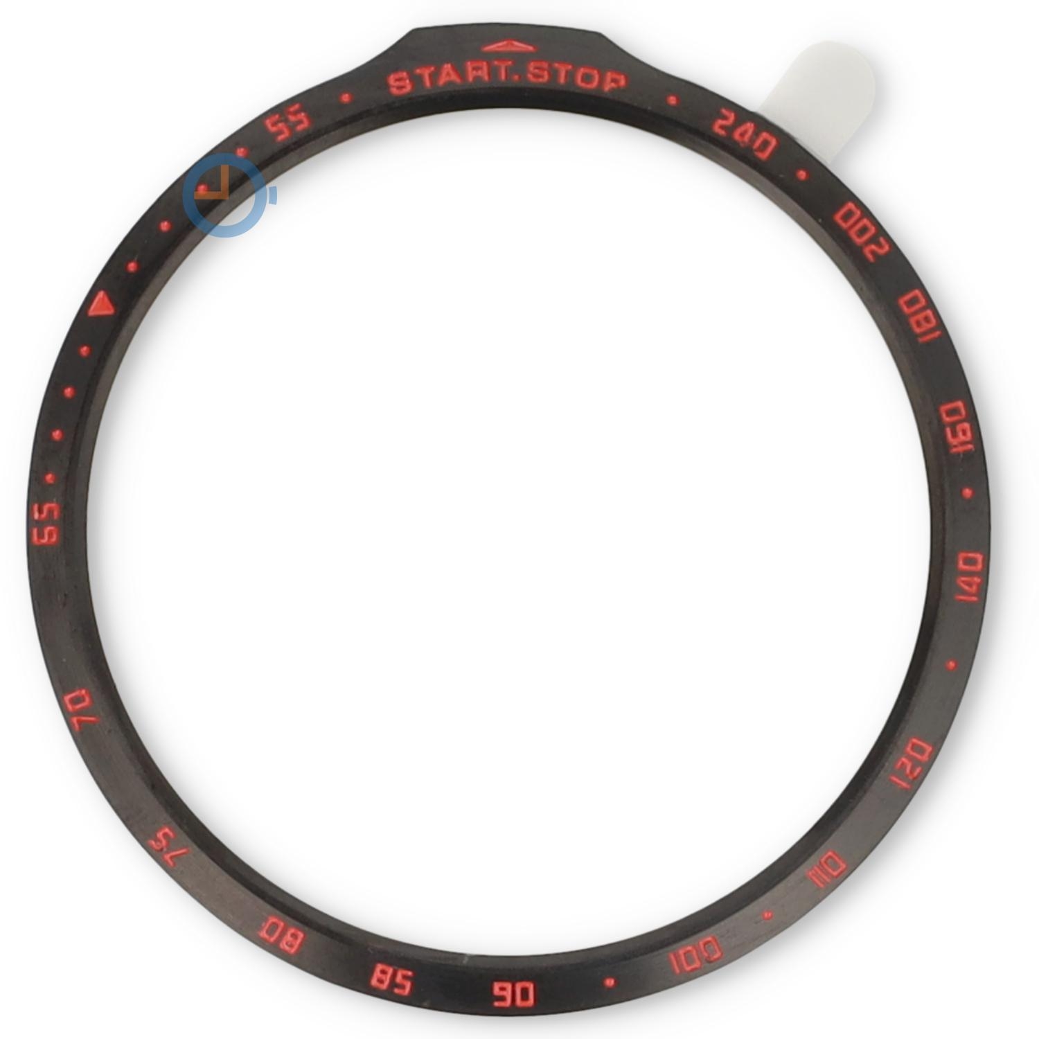 Stalen bezel cover Garmin Fenix 7S - black/red