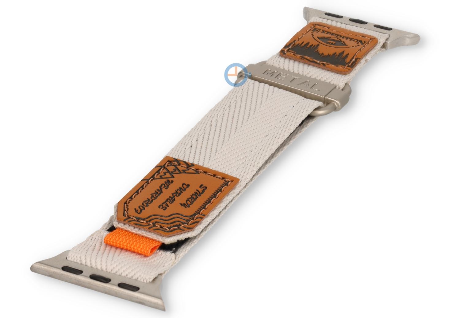 Outdoor nylon bandje Apple Watch 45mm - off-white
