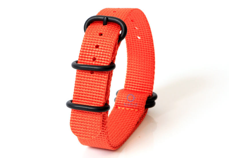 Horlogeband nylon 18mm oranje
