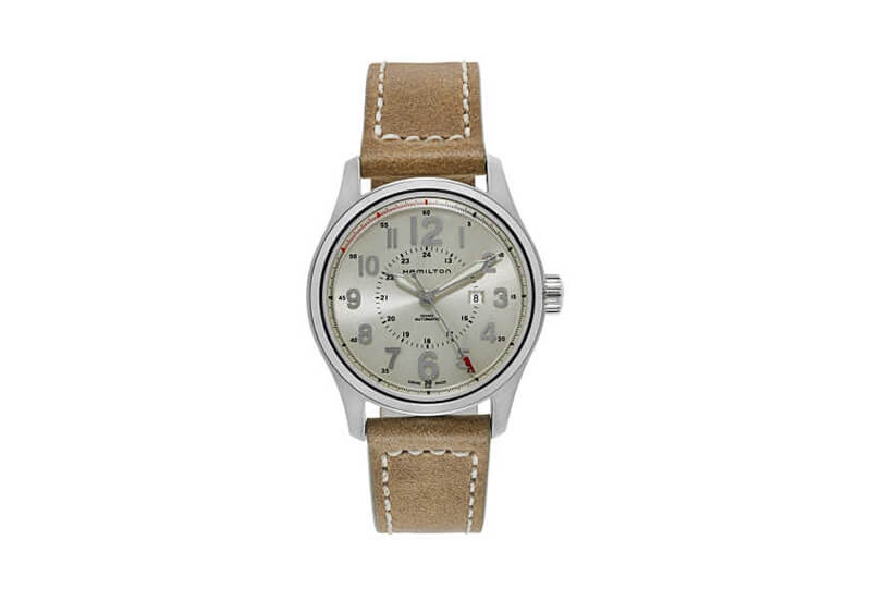 Hamilton horlogeband H70365983 - beige leer