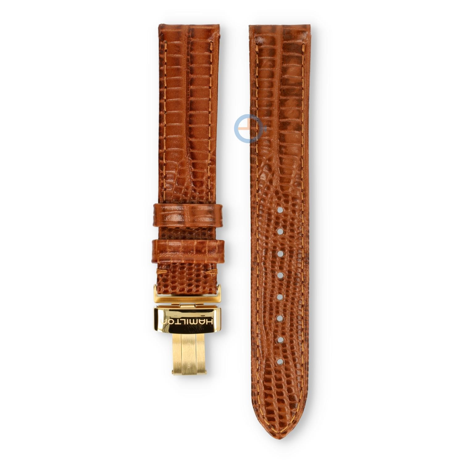 Hamilton horlogeband H24301511 - bruin leer