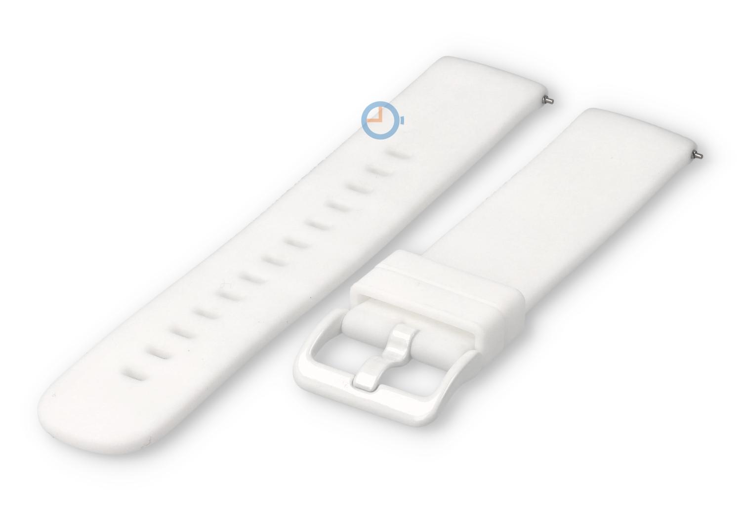 22mm glad siliconen bandje: white
