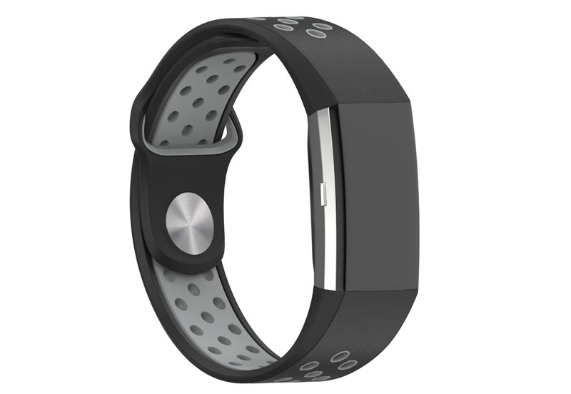Fitbit Charge 2 sport horlogeband zwart/grijs