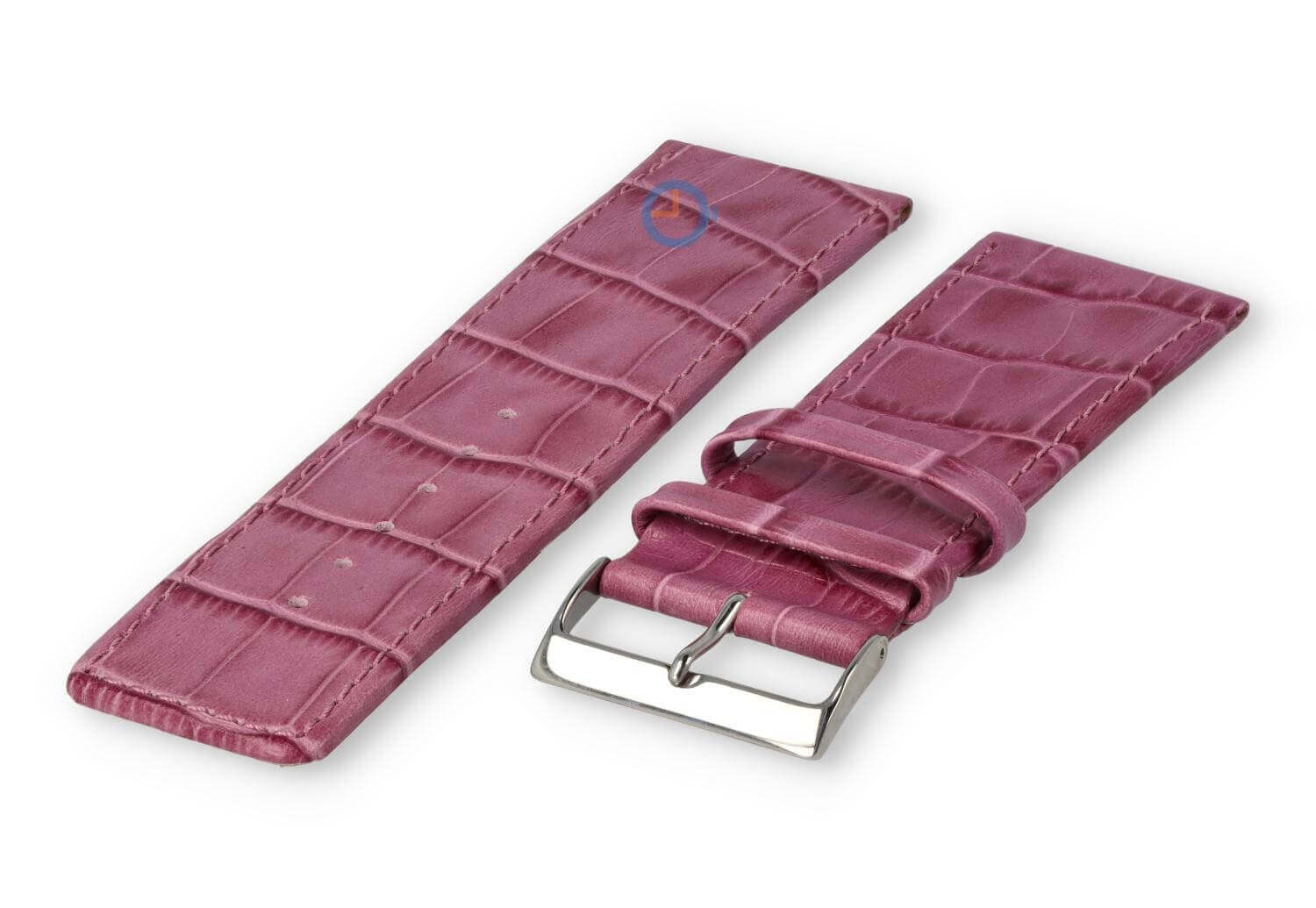 Luxe croco horlogeband - 30mm - blackberry