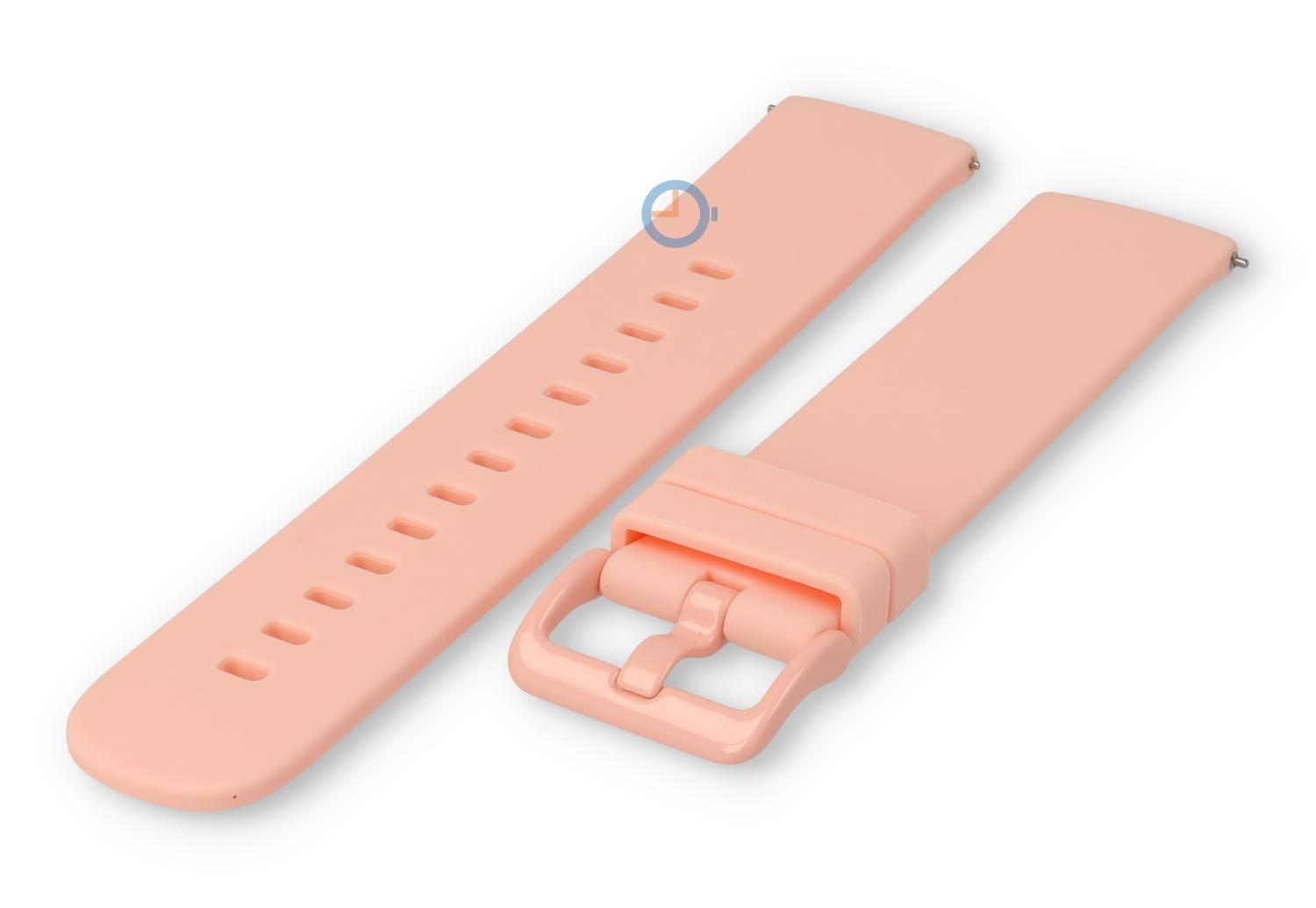 22mm glad siliconen bandje: light pink