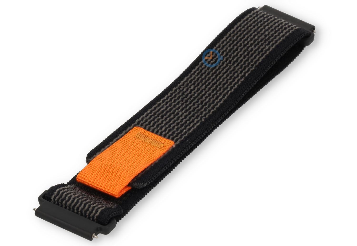 22mm Trail nylon loop horlogeband - grijs zwart