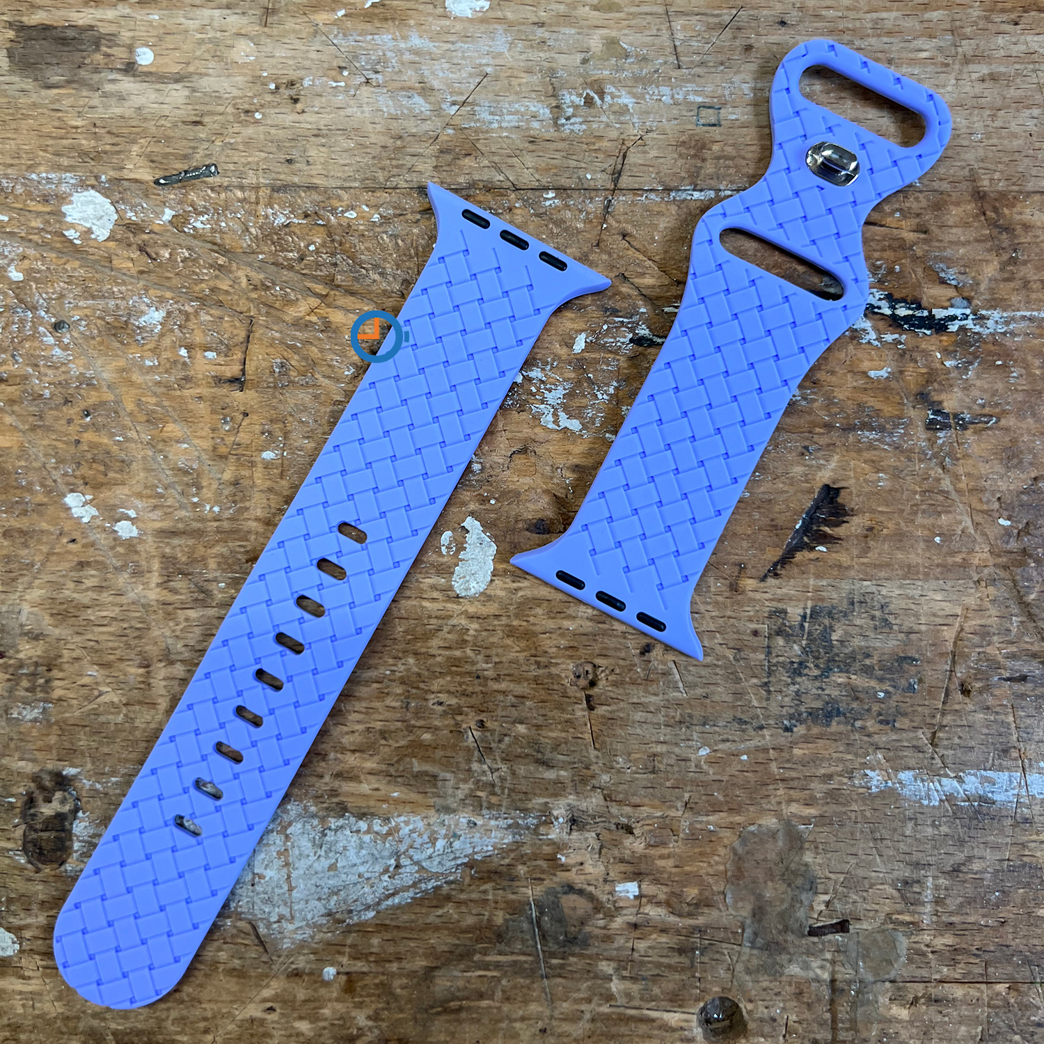 Siliconen vlechtbandje - Apple Watch 45mm - paars