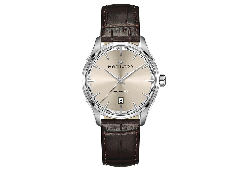 Hamilton horlogeband H32475520 - bruin leer