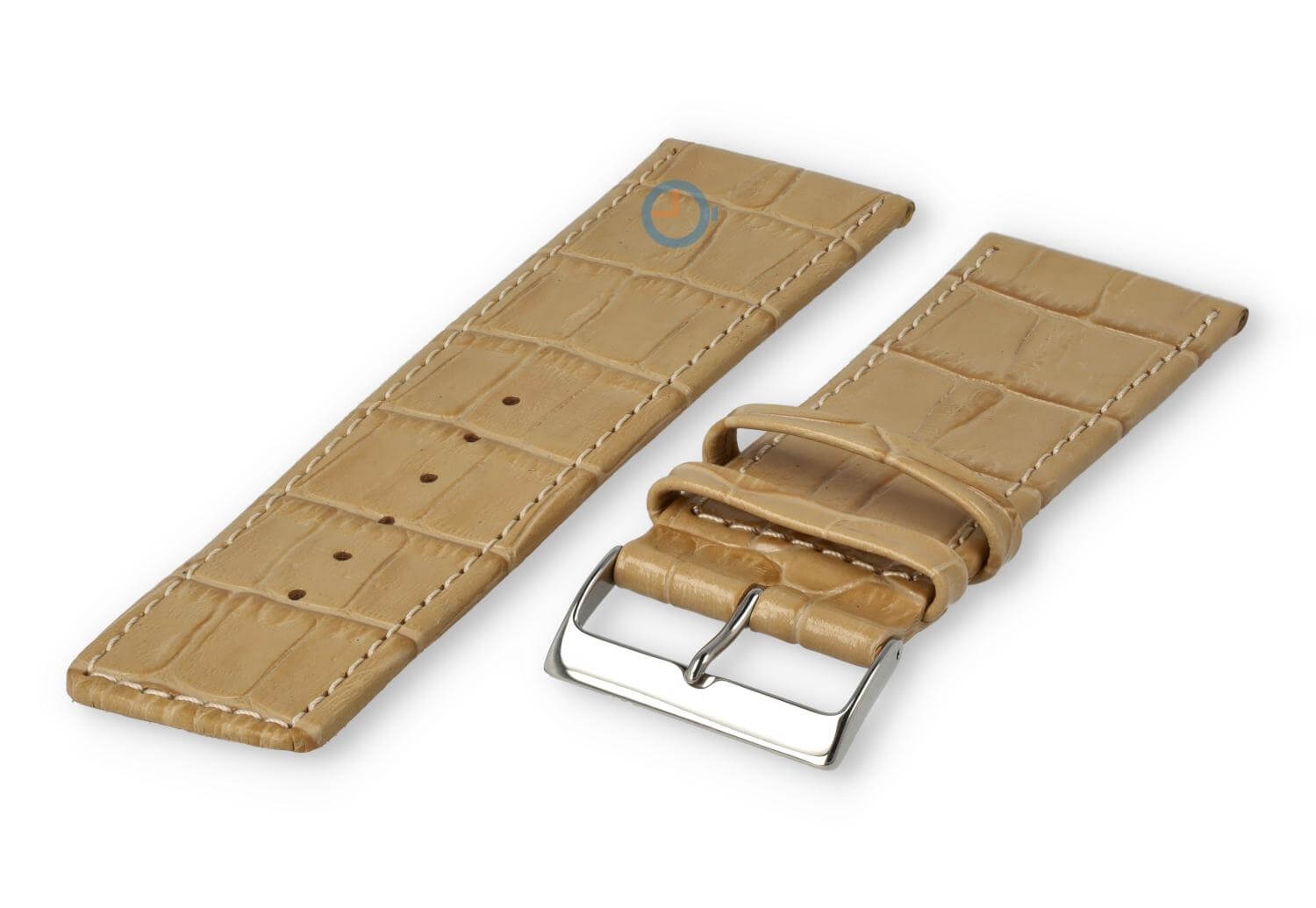 Luxe croco horlogeband XL - 30mm - zand