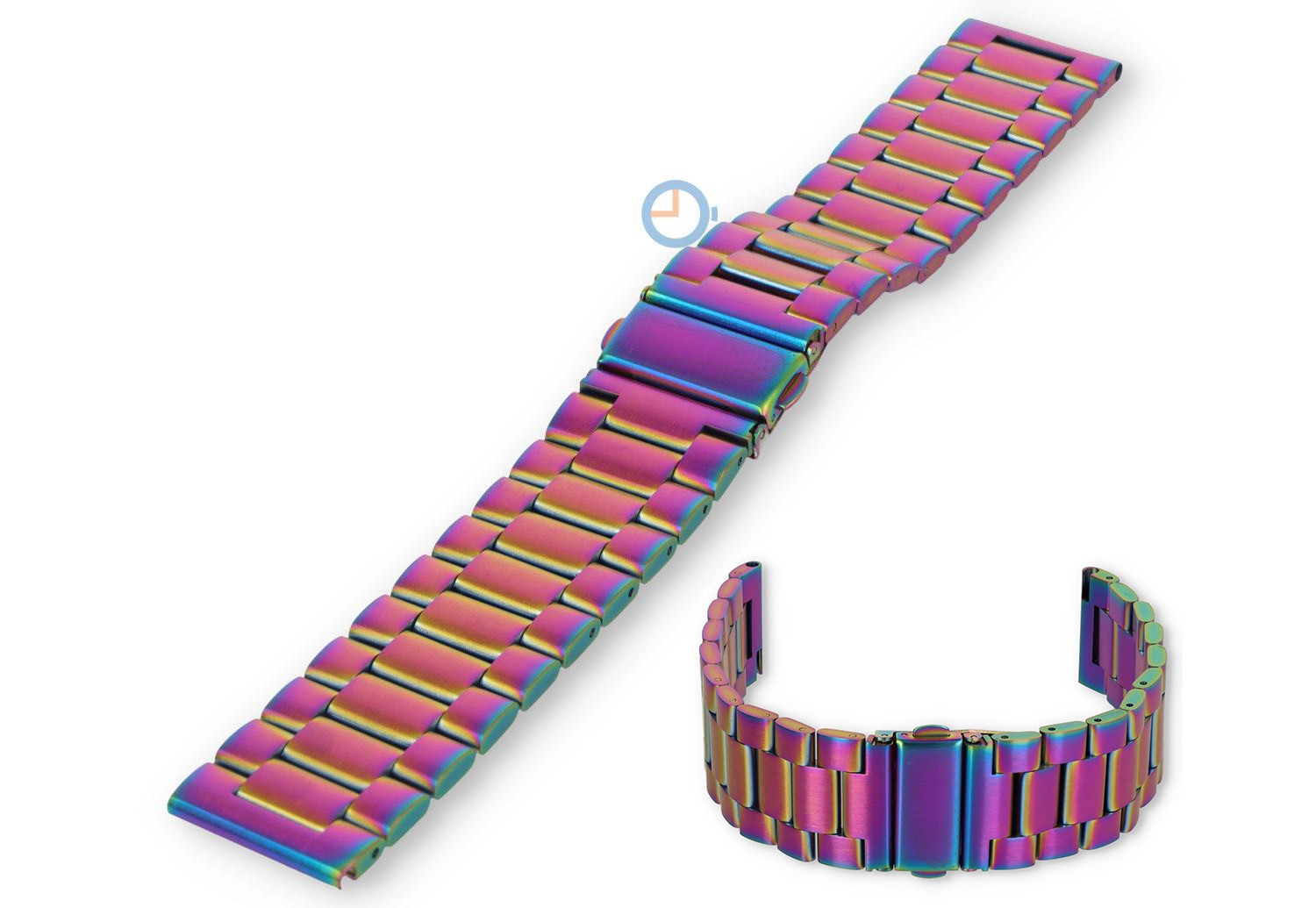 Horlogeband 22mm mat staal - olie