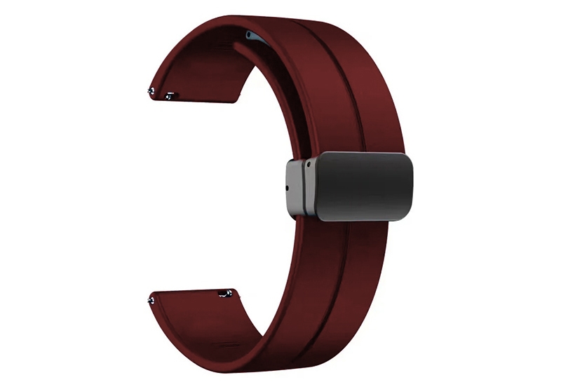 Siliconen horlogeband 16mm - Bordeaux