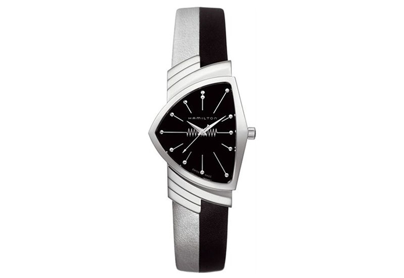 Hamilton horlogeband H24481731 - zilver leer