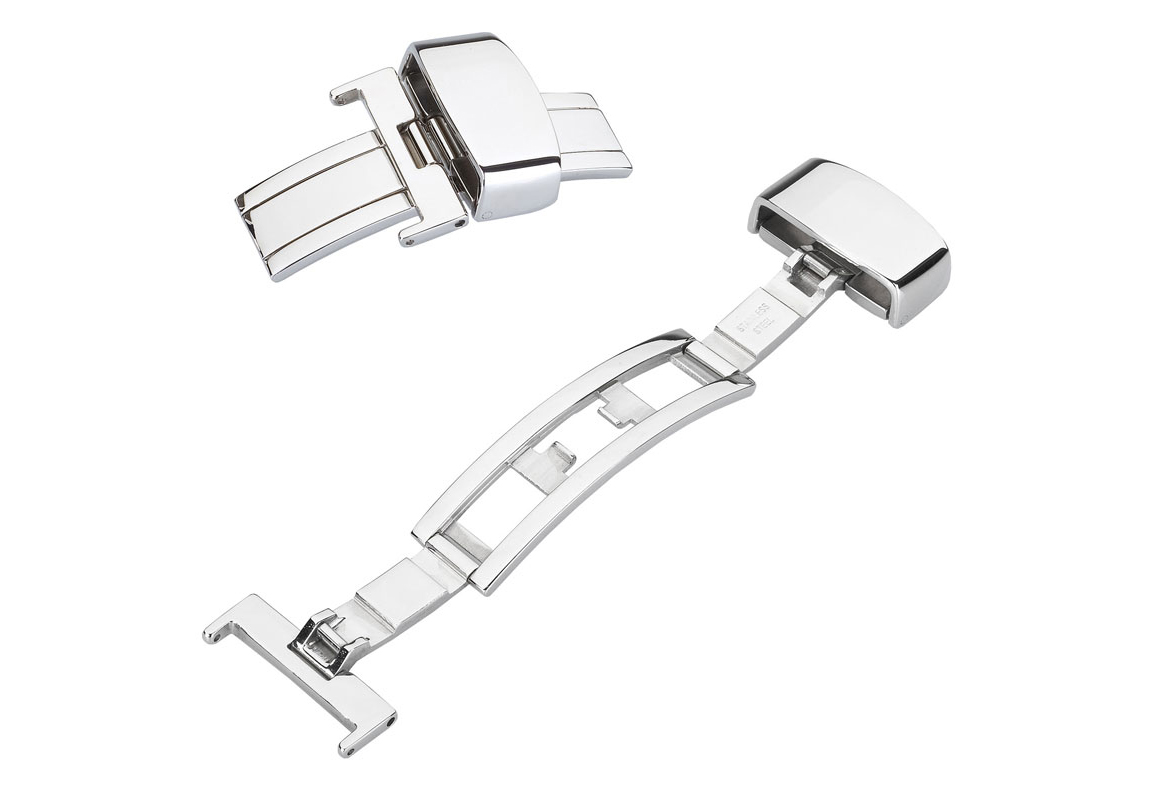 Horloge vlindersluiting 24mm - zilver