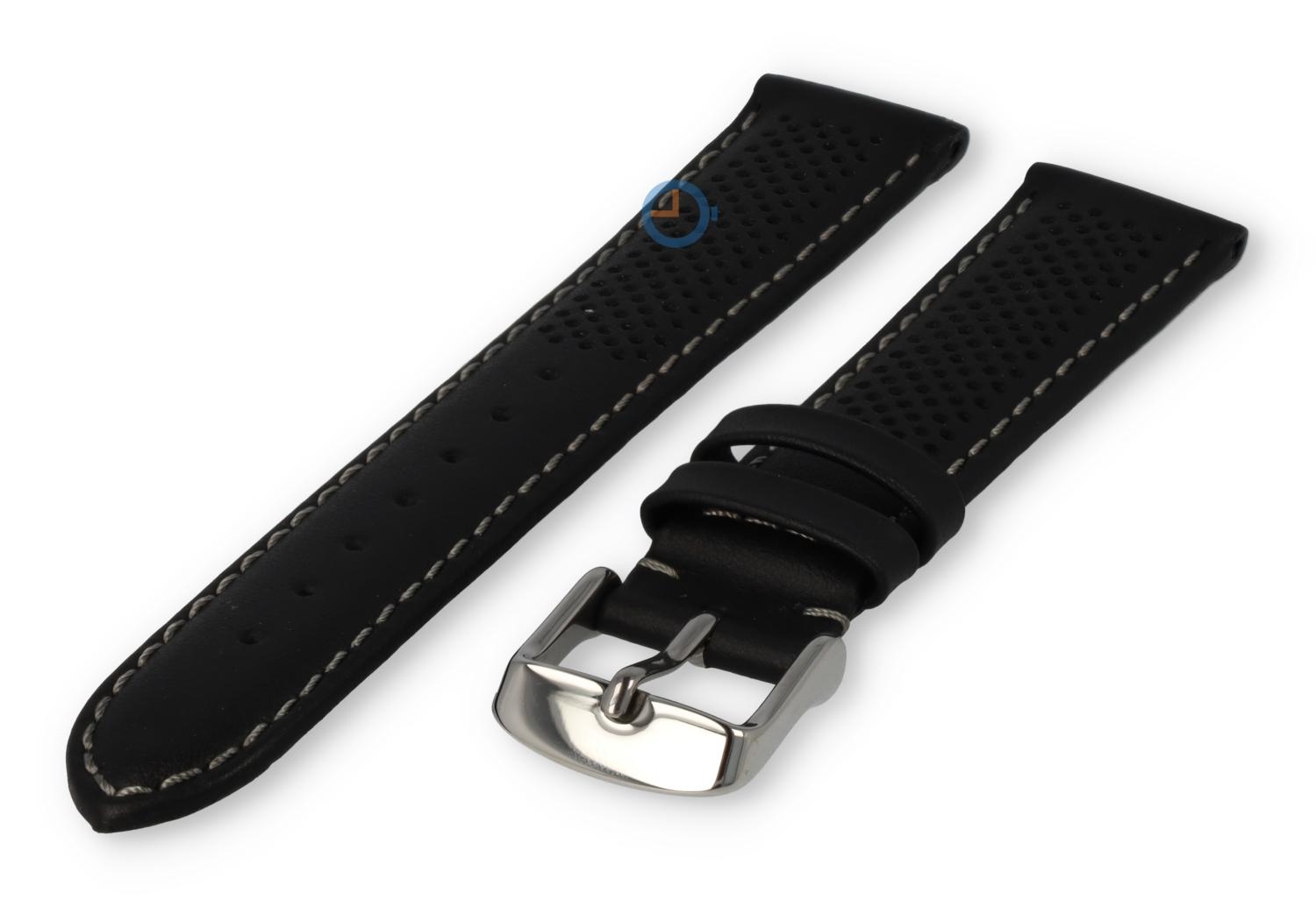 18mm hybrid bandje - zwart met grijs