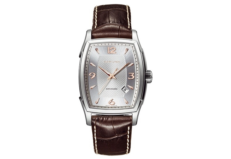 Hamilton horlogeband H36415555 - bruin leer
