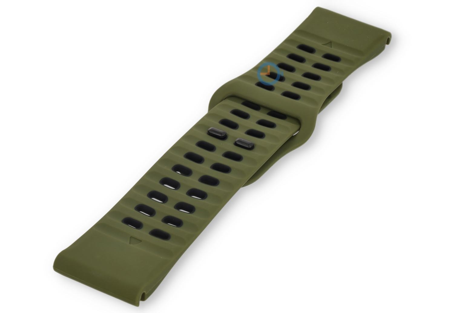 Ademende horlogeband van siliconen - 26mm - green/black