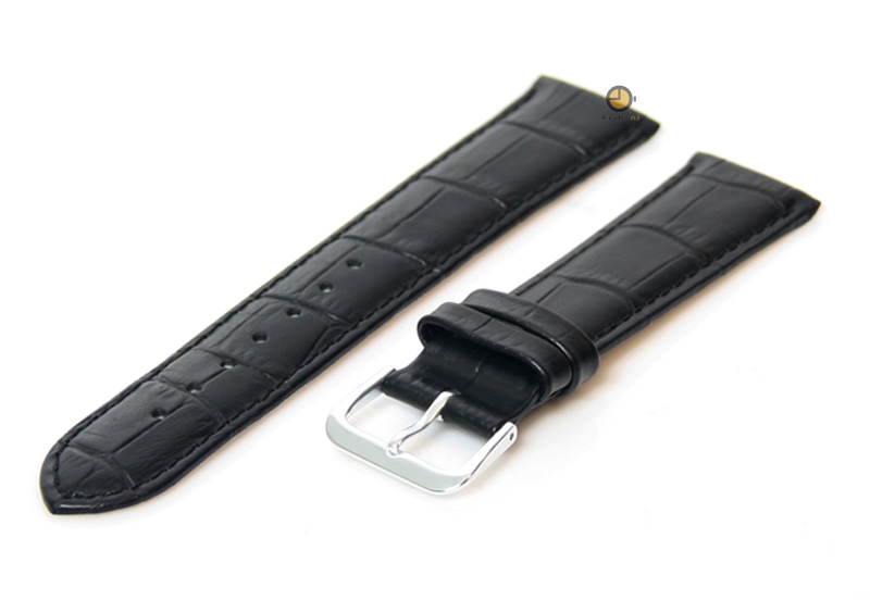 Horlogeband 20mm zwart