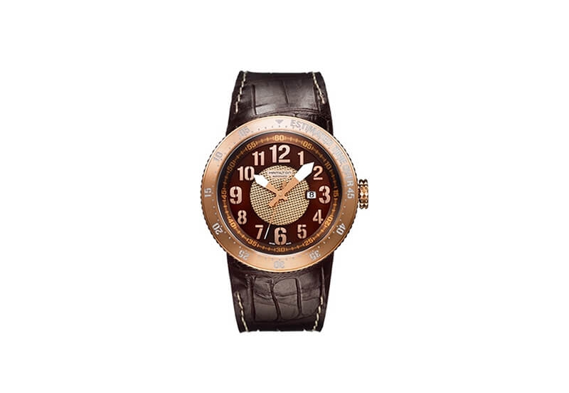 Hamilton horlogeband H79745583 - bruin leer